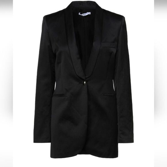 amen Jackets & Blazers - NEW AMEN Couture satin black blazer 6 S